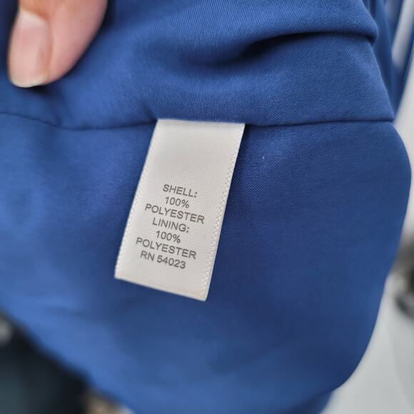 Banana Republic Cross-Back Patio Dress Size 16 Blue Striped NEW - Picture 5 of 8